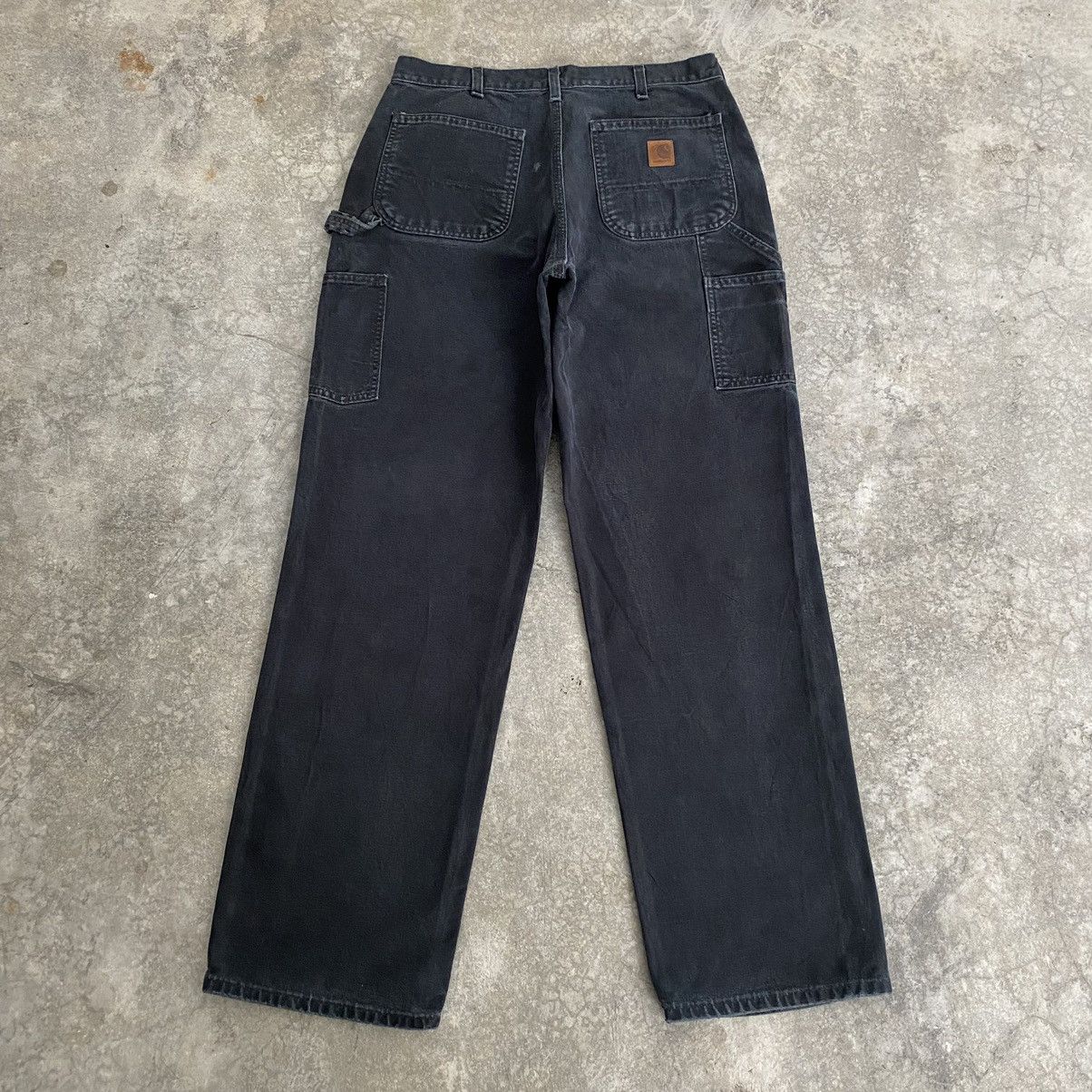 Carhartt Vintage Carhartt Faded Black Ripped Carpenter Work Pants Size US 32 / EU 48 - 13 Thumbnail