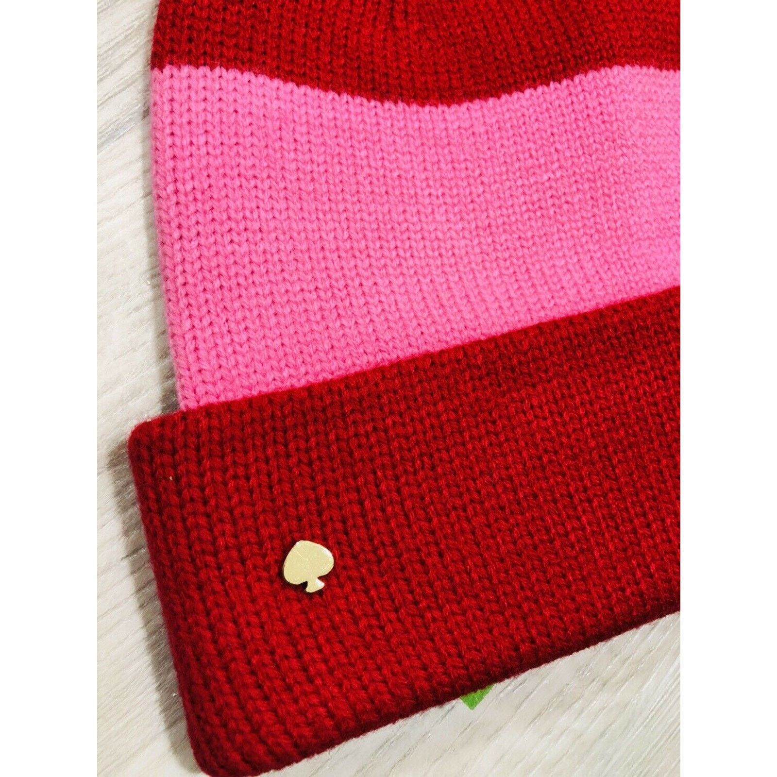 Kate Spade Kate Spade color block Winter Hat knit beanie Pink Red Size ONE SIZE - 3 Thumbnail