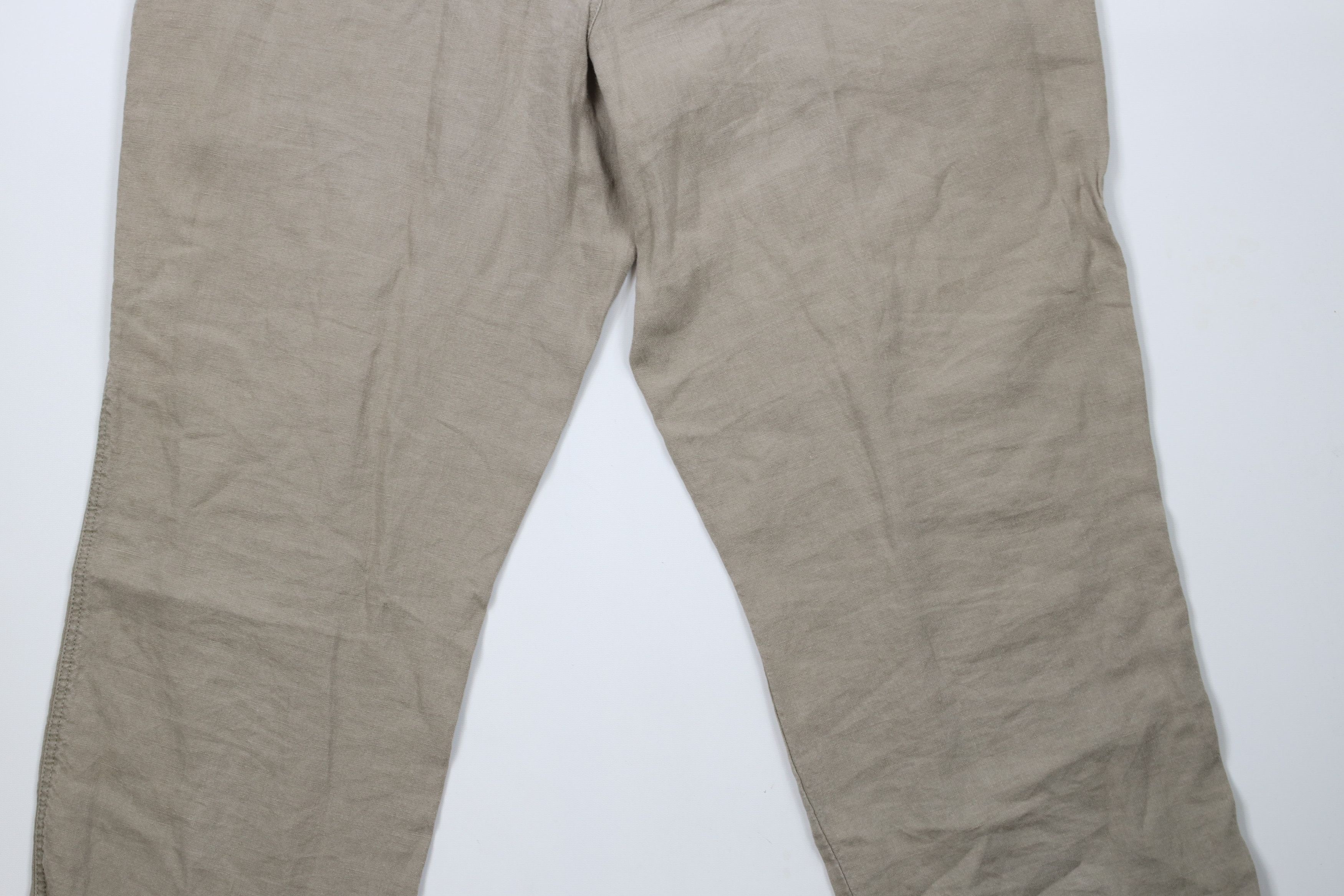 Vintage Vintage 90s Streetwear Linen Wide Leg Chino Pants Beige Size US 36 / EU 52 - 10 Thumbnail