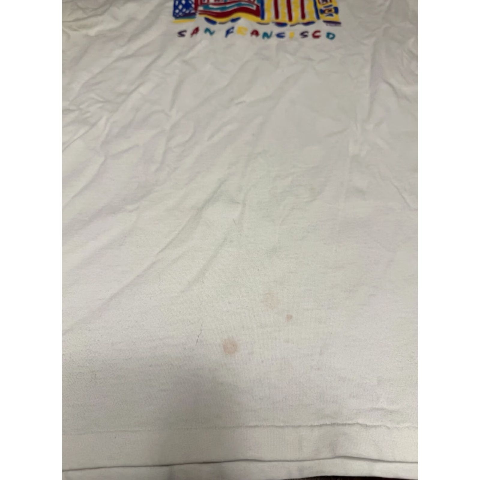Anvil VINTAGE San Francisco Cable Car Shirt Size XL White Short Sleeve See Pics Size US XL / EU 56 / 4 - 5 Thumbnail