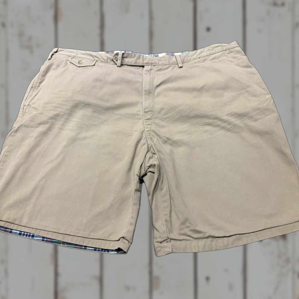 Polo Ralph Lauren VINTAGE Polo Ralph Lauren Reversible Shorts Men 46 Big & Tall Chino Outdoor Plaid Khaki Size US XXL / EU 58 / 5 - 1 Thumbnail