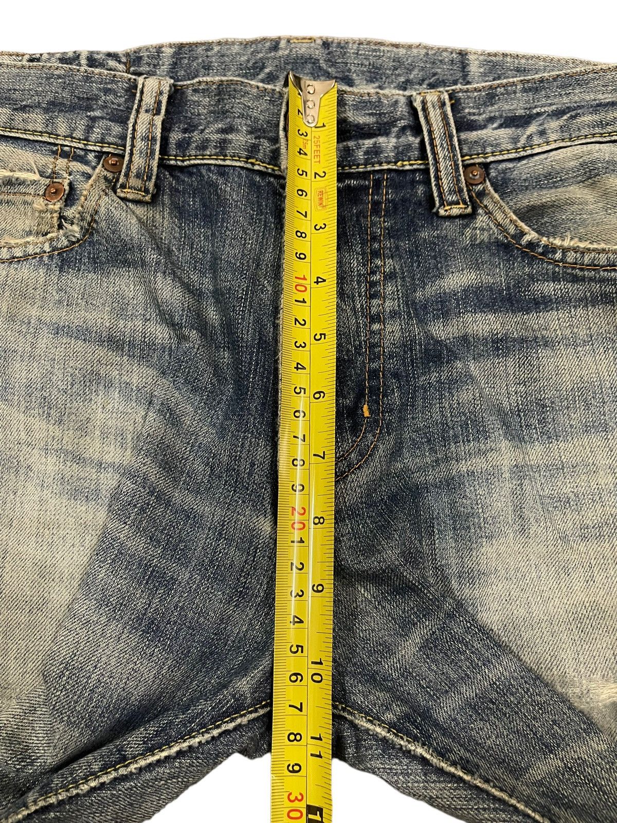 Uniqlo Vintage Japanese Uniqlo Blue Wash Distressed Style Jeans Size US 30 / EU 46 - 13 Thumbnail