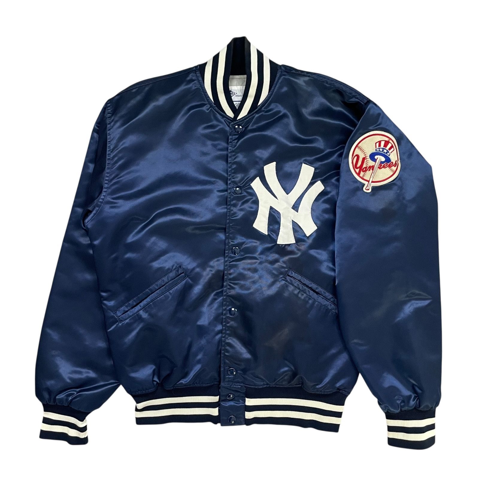 VTG 80s 90s MLB NEW YORK YANKEES FELCO SATIN BOMBER JACKET