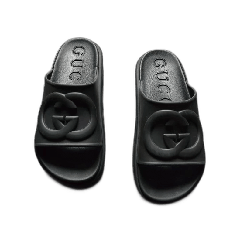 Gucci GUCCI Interlocking Slide Sandals Size 40 Size US 6 / EU 39 - 1 Thumbnail