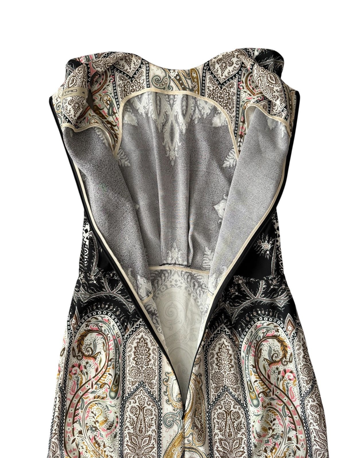 Etro ETRO Paisley Print Black Bodice Dress Size S / US 4 / IT 40 - 4 Thumbnail