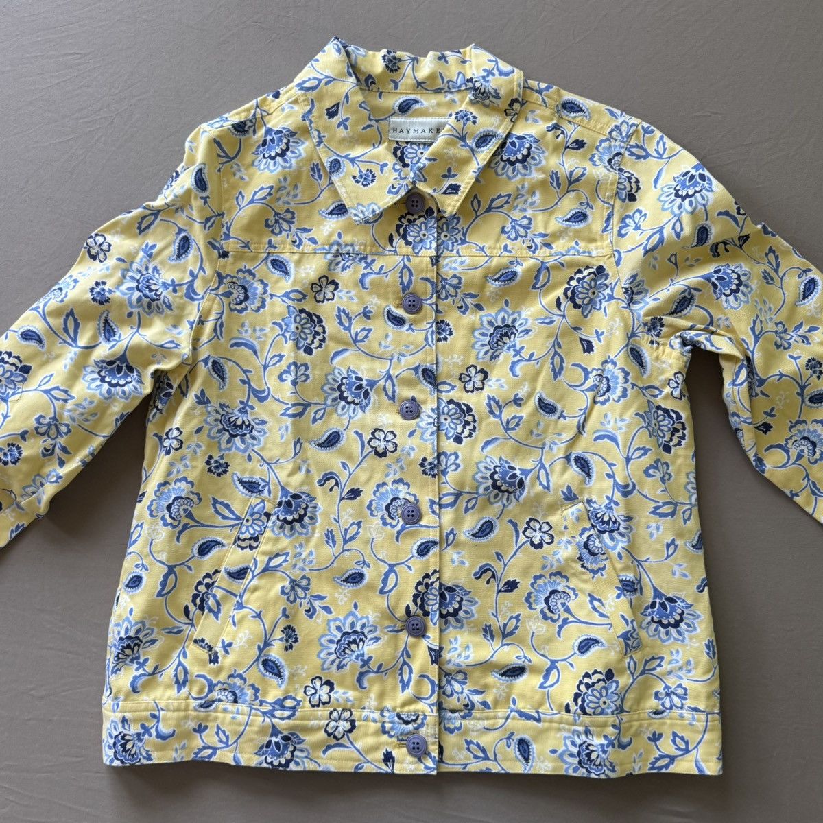 Other Vintage Haymaker Cotton Floral Shirt Jacket Size L / US 10 / IT 46 - 4 Thumbnail