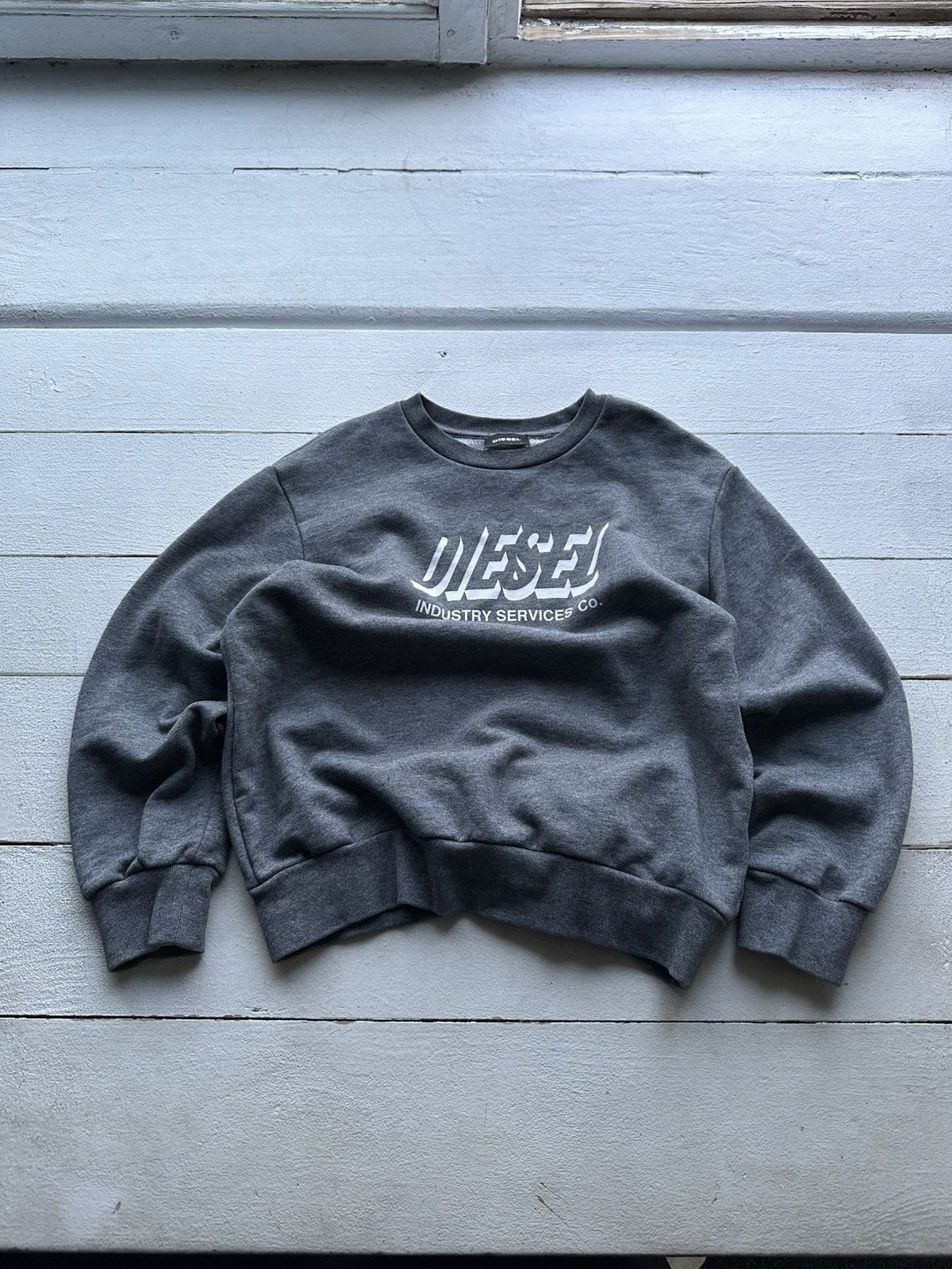 Diesel 🚨DIESEL BIG LOGO RARE AVANT GARDE HOODIE Y2K BOXY Size XS / US 0-2 / IT 36-38 - 1 Thumbnail