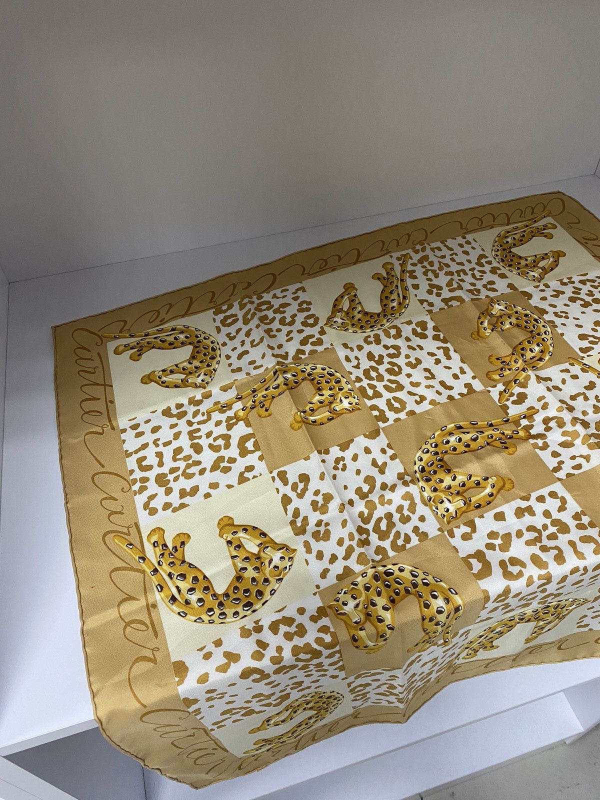 Cartier × Vintage Vintage Cartier Silk Scarf Panther Size ONE SIZE - 8 Thumbnail