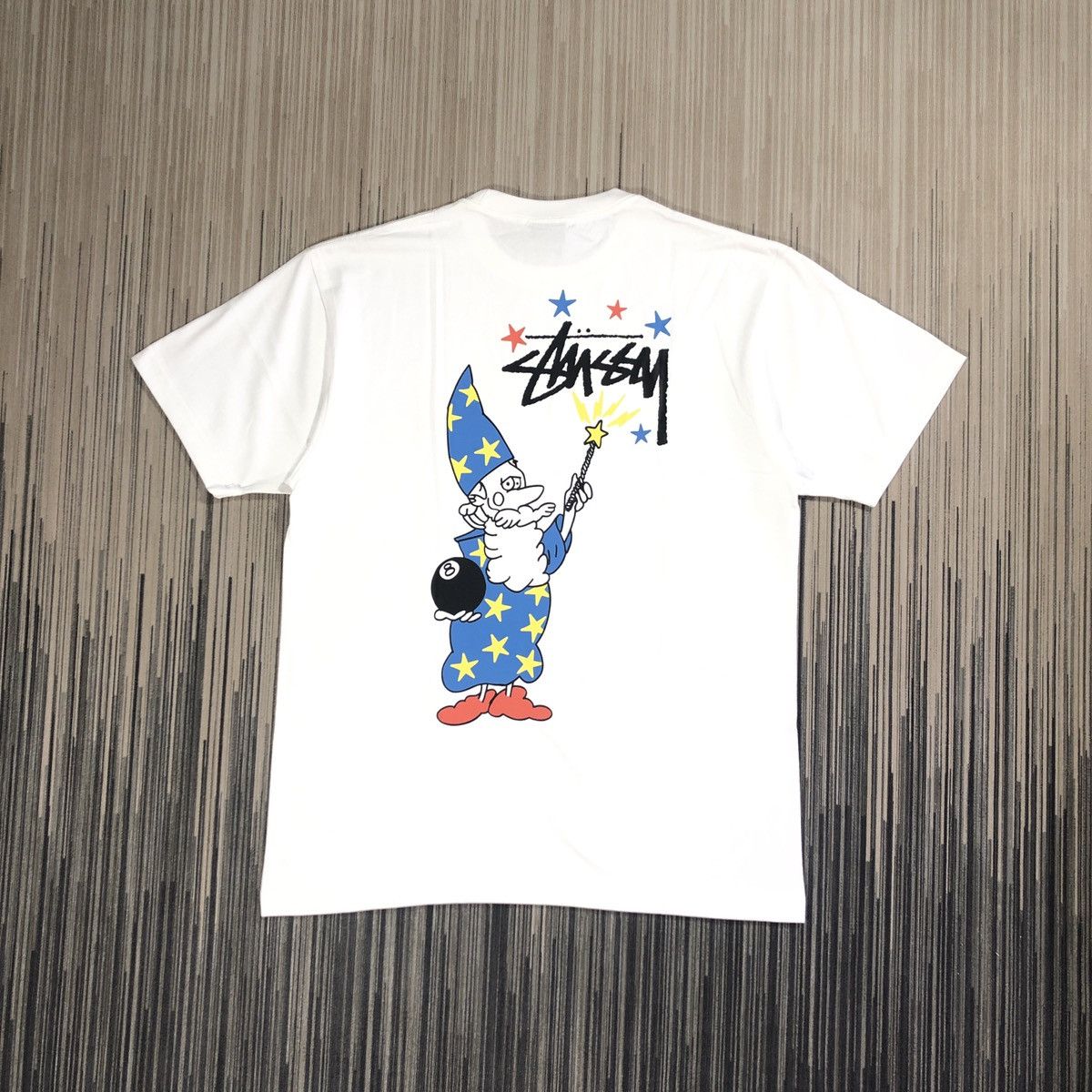 image of Stussy Wizard Tee in White, Men's (Size XL)