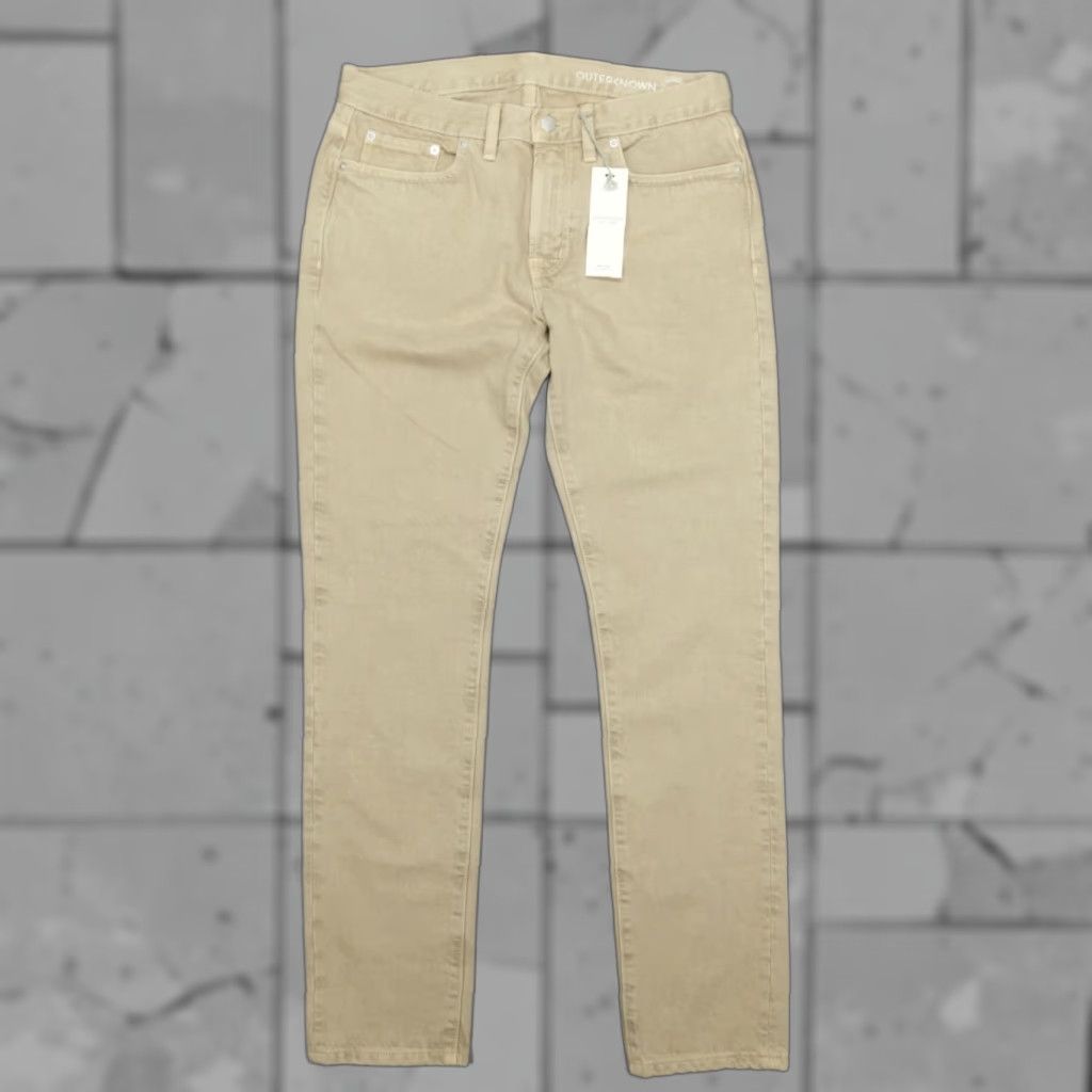 Outerknown Outerknown Sea Jeans Drifter Tapered Fit 31x32 Denim Khaki Organic Cotton Jeans Regular Men 5-Pocket Button Logo Vintage No Size US 31 - 1 Thumbnail