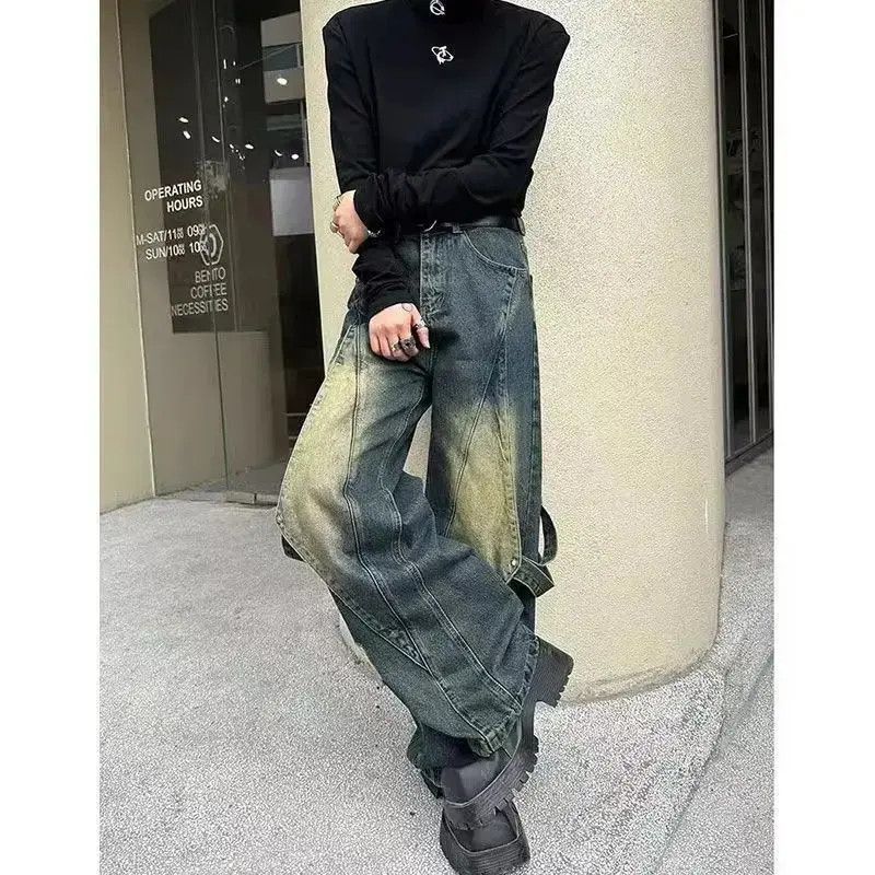 Japanese Brand Gradient Micro Ribbon Patchwork Jeans Size US 30 / EU 46 - 3 Thumbnail