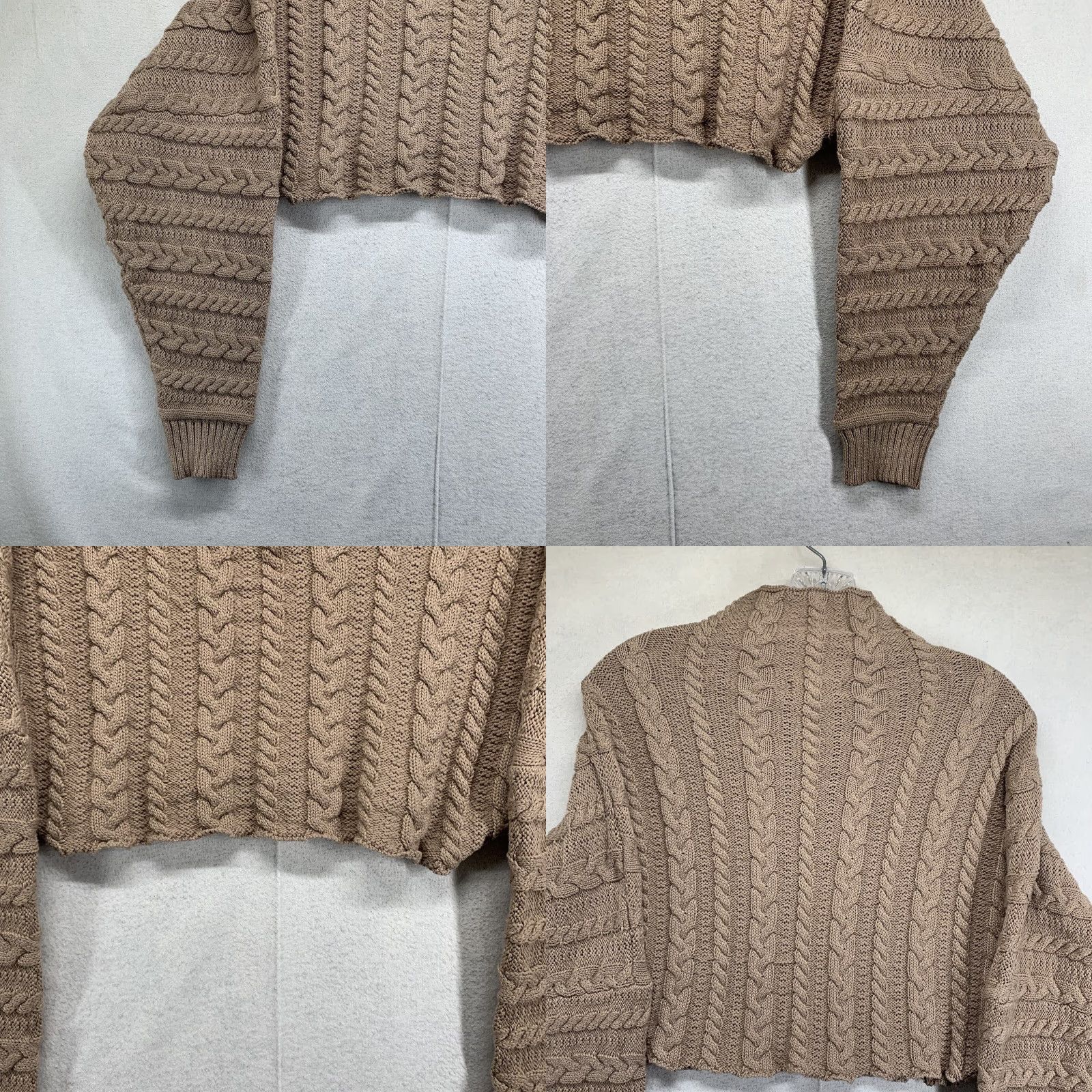 Fashion Nova Fashion Nova Sweater Women's Size XS Mauve Cable Knit 1/4 Zip Cropped Thick Size XS / US 0-2 / IT 36-38 - 8 Thumbnail