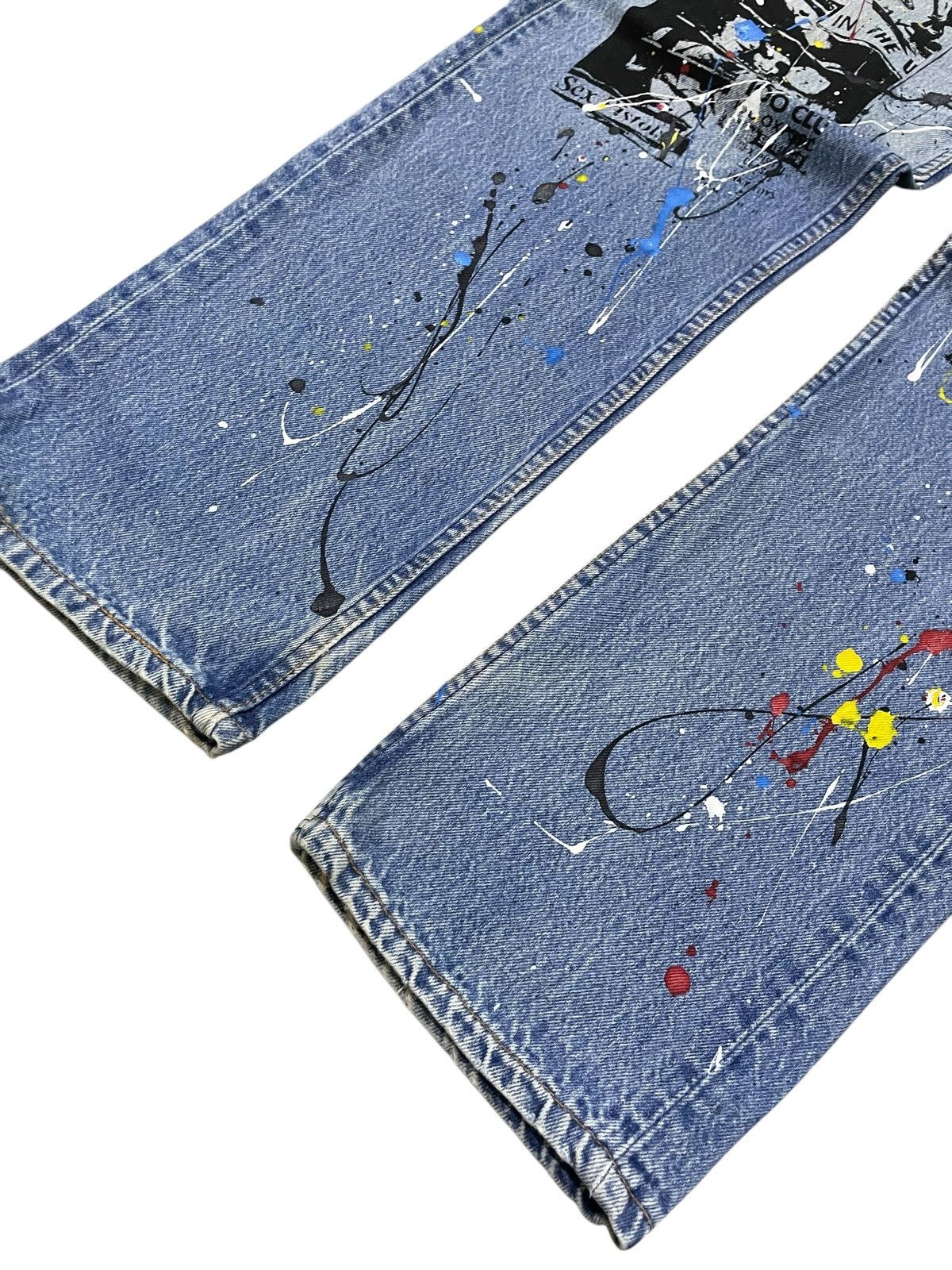 Hysteric Glamour × Levi's × Seditionaries Vintage Levis 501 Riot Poems Paint Splatter Jeans Size US 34 / EU 50 - 14 Thumbnail