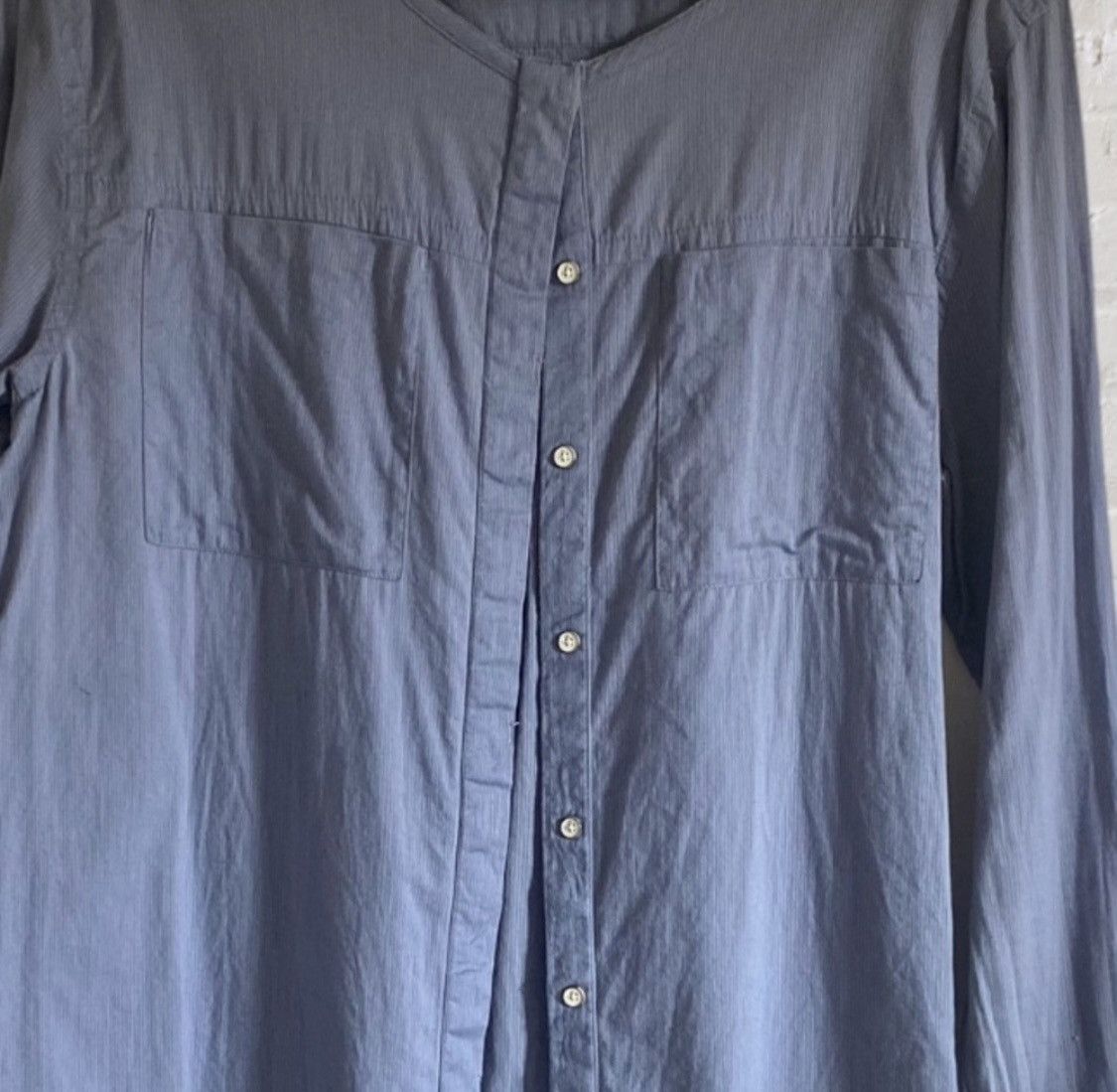 Calvin Klein CALVIN KLEIN LONG SLEEVE BUTTON UP BLOUSE TOP WITH POCKETS Size M / US 6-8 / IT 42-44 - 3 Thumbnail