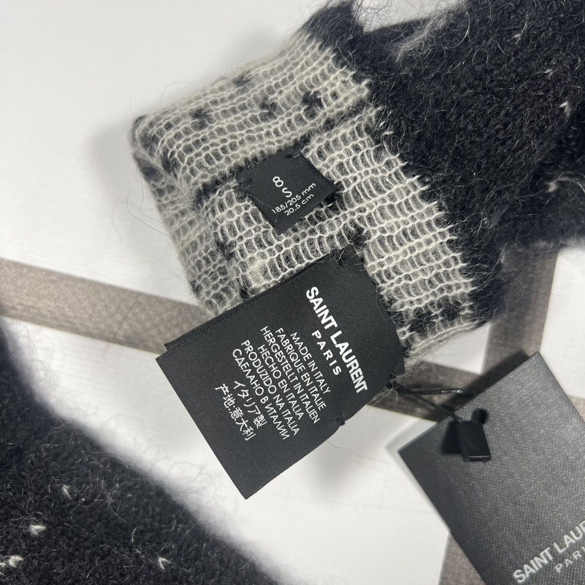 Saint Laurent Paris |[ FW19 Saint Laurent “Arrow” Mohair Mittens ]| Size ONE SIZE - 7 Thumbnail