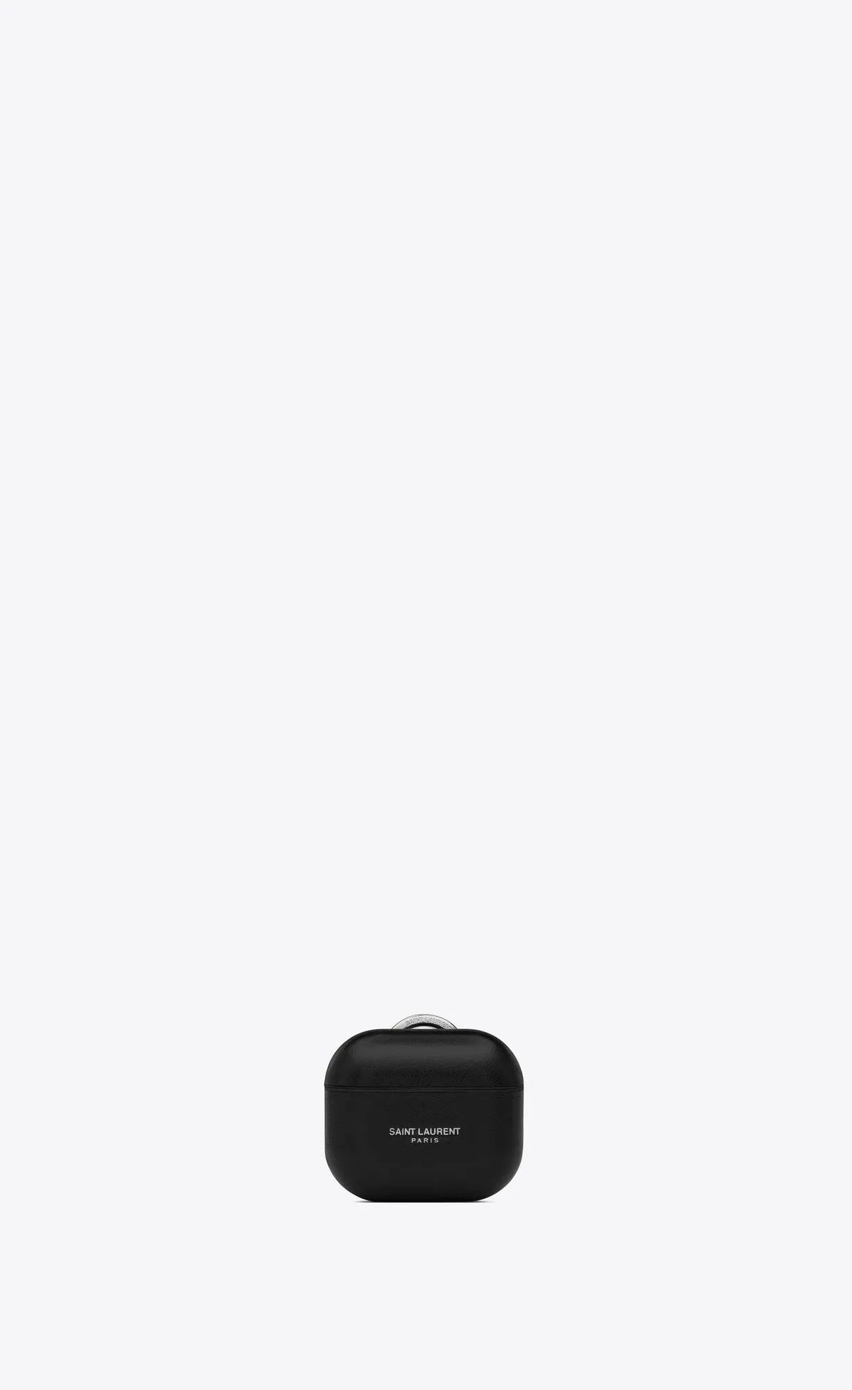 Saint Laurent Paris o1b1hav111224 Size: OS / Airpods 3 Holder Leather in Black Size ONE SIZE - 1 Thumbnail