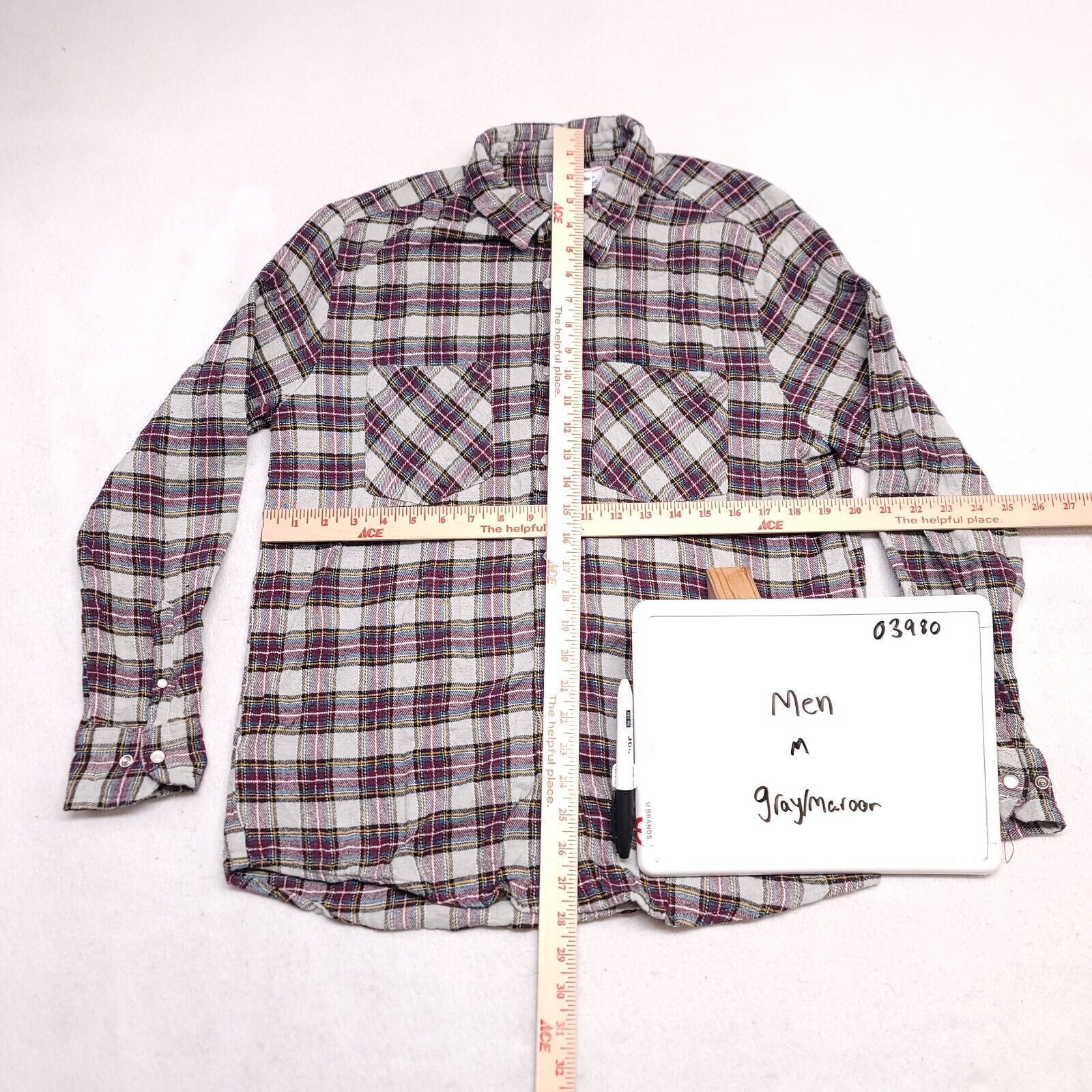 Haband Haband Casual Joe Tartan Flannel Shirt Mens Size M Gray Size US M / EU 48-50 / 2 - 6 Thumbnail