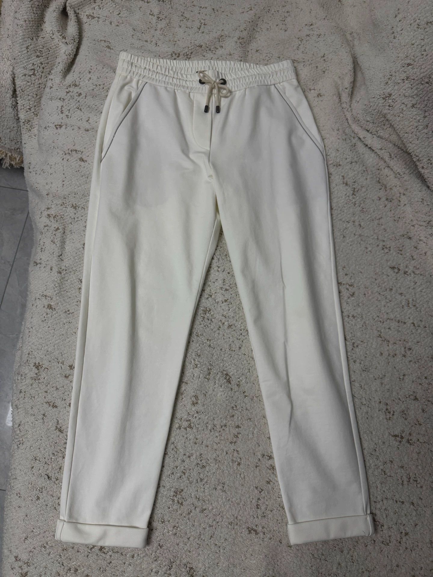 Brunello Cucinelli bc white authentic pants XS Size 25" / US 0 / IT 36 - 1 Thumbnail