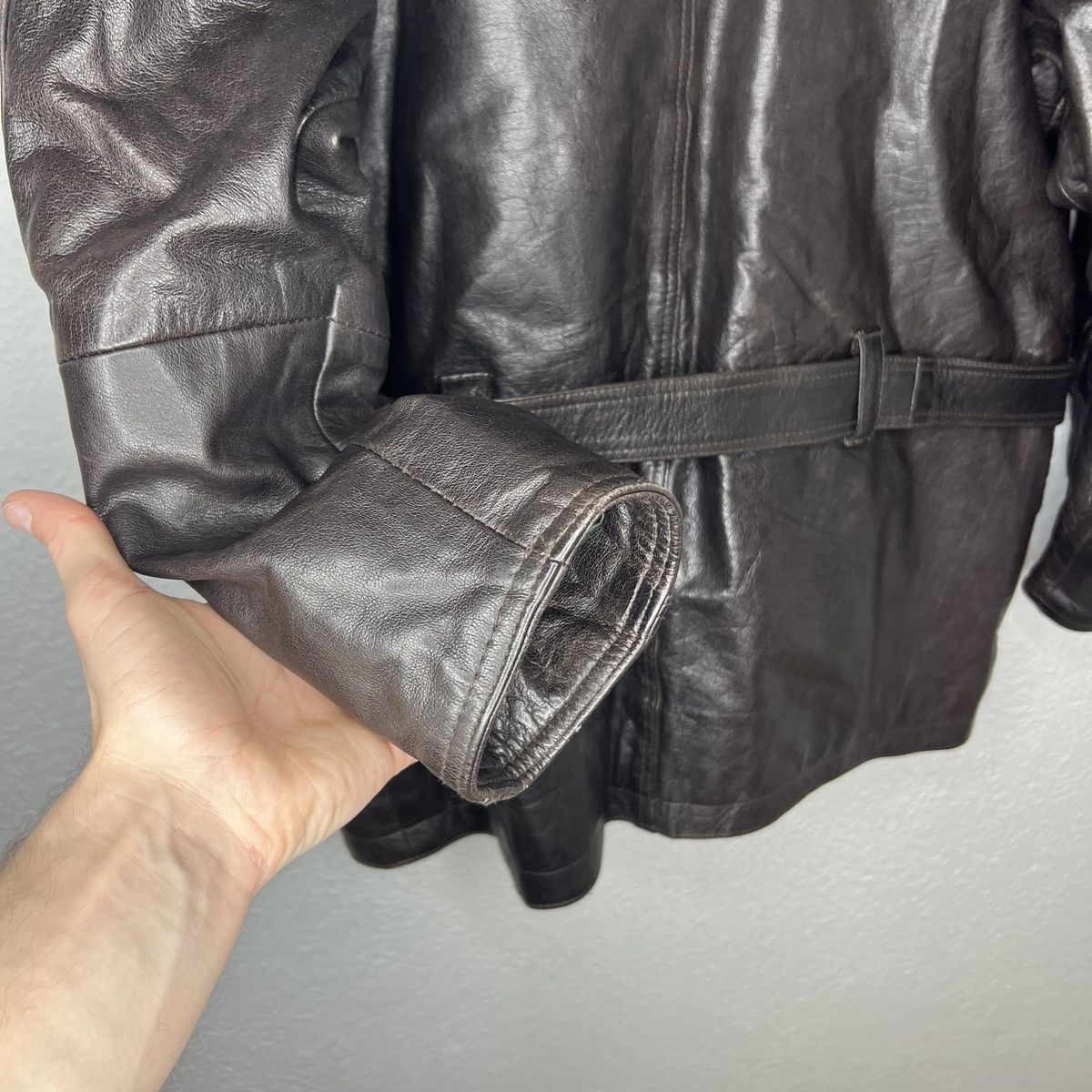 Other Vintage Leather Jacket Biker Ramones Moto Rider Flight B-1 Size US L / EU 52-54 / 3 - 10 Thumbnail