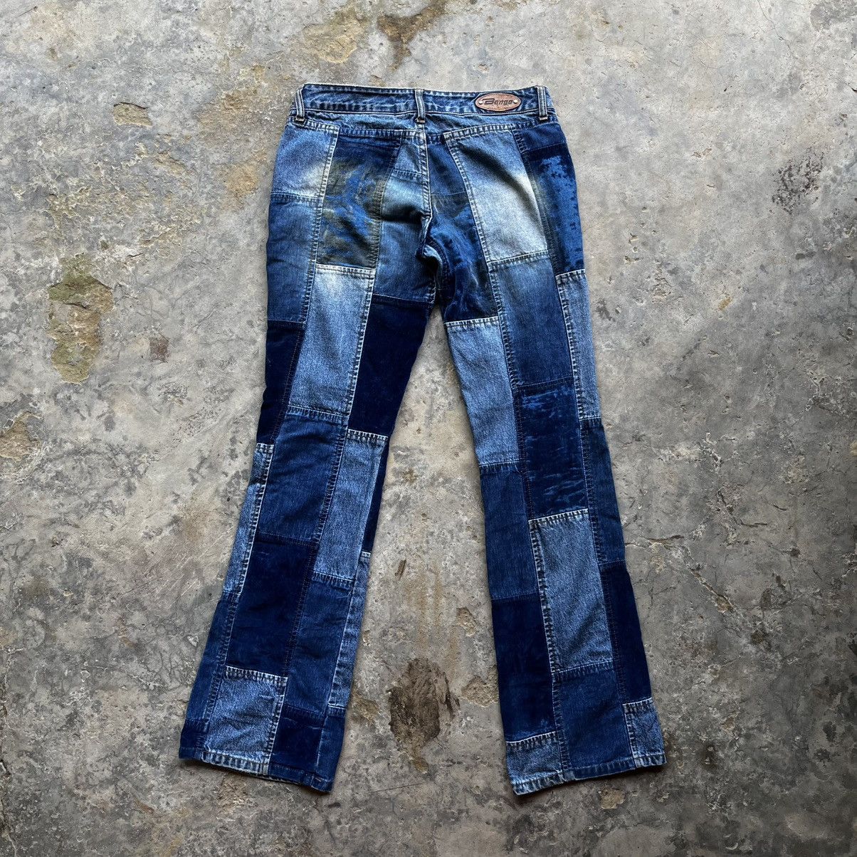 If Six Was Nine Y2k Bongo patchwork Boot cut jeans Size 31" - 2 Thumbnail
