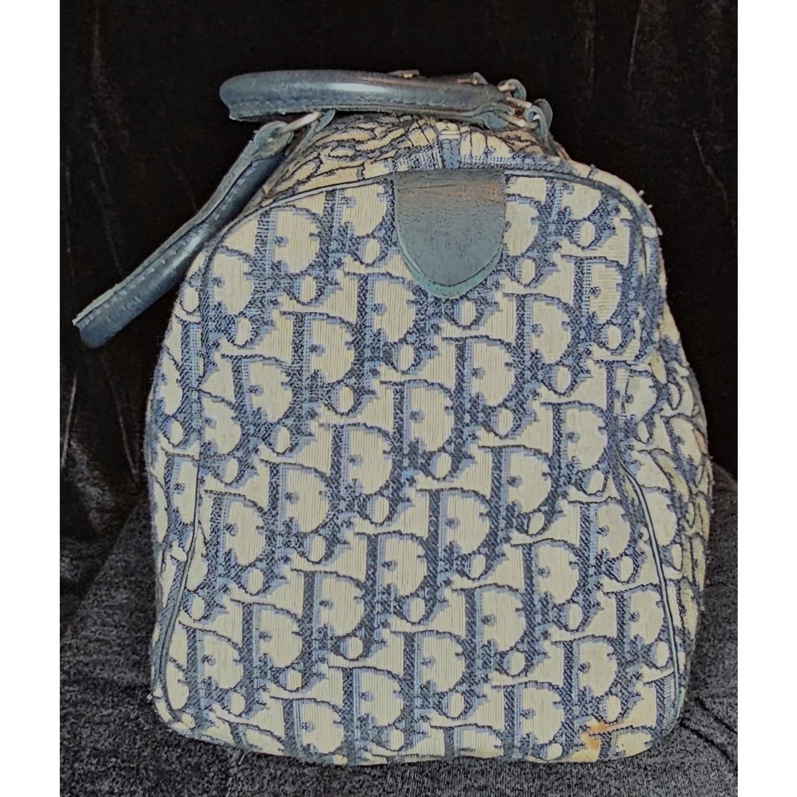 Dior Christian Dior Vintage Trotter Boston bag in navy blue Size ONE SIZE - 4 Thumbnail
