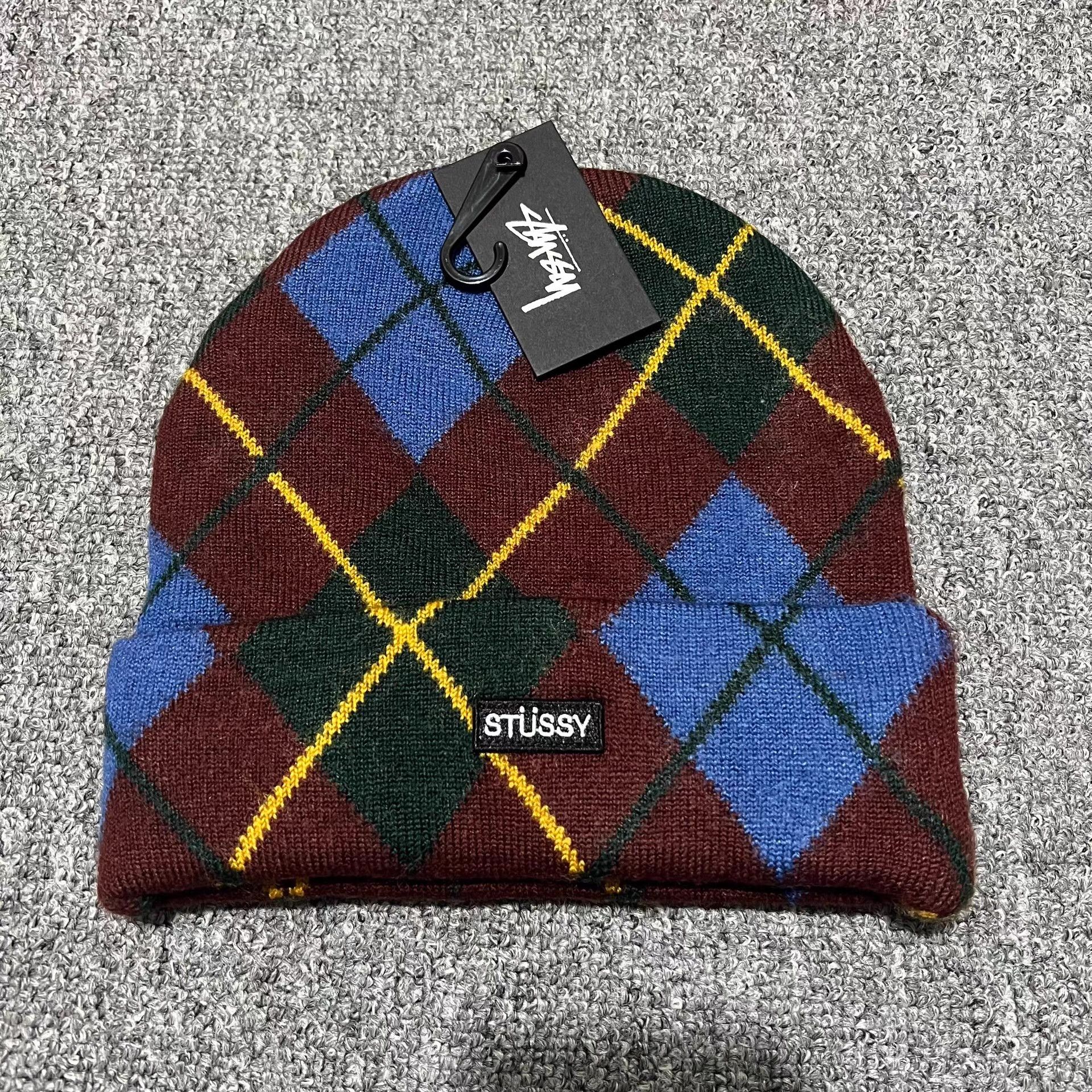 Stussy Stussy VintageEnglishPlaidEmbroidered Logo Knit Beanie Q7 Size ONE SIZE - 5 Thumbnail