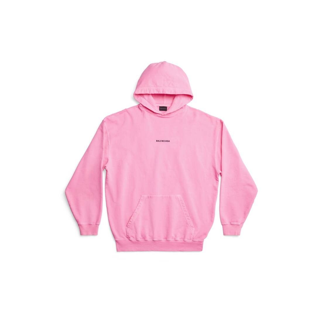 Balenciaga o1tr1nto0725 Back Hoodie Medium Fit in Fluo Pink Size US L / EU 52-54 / 3 - 1 Thumbnail
