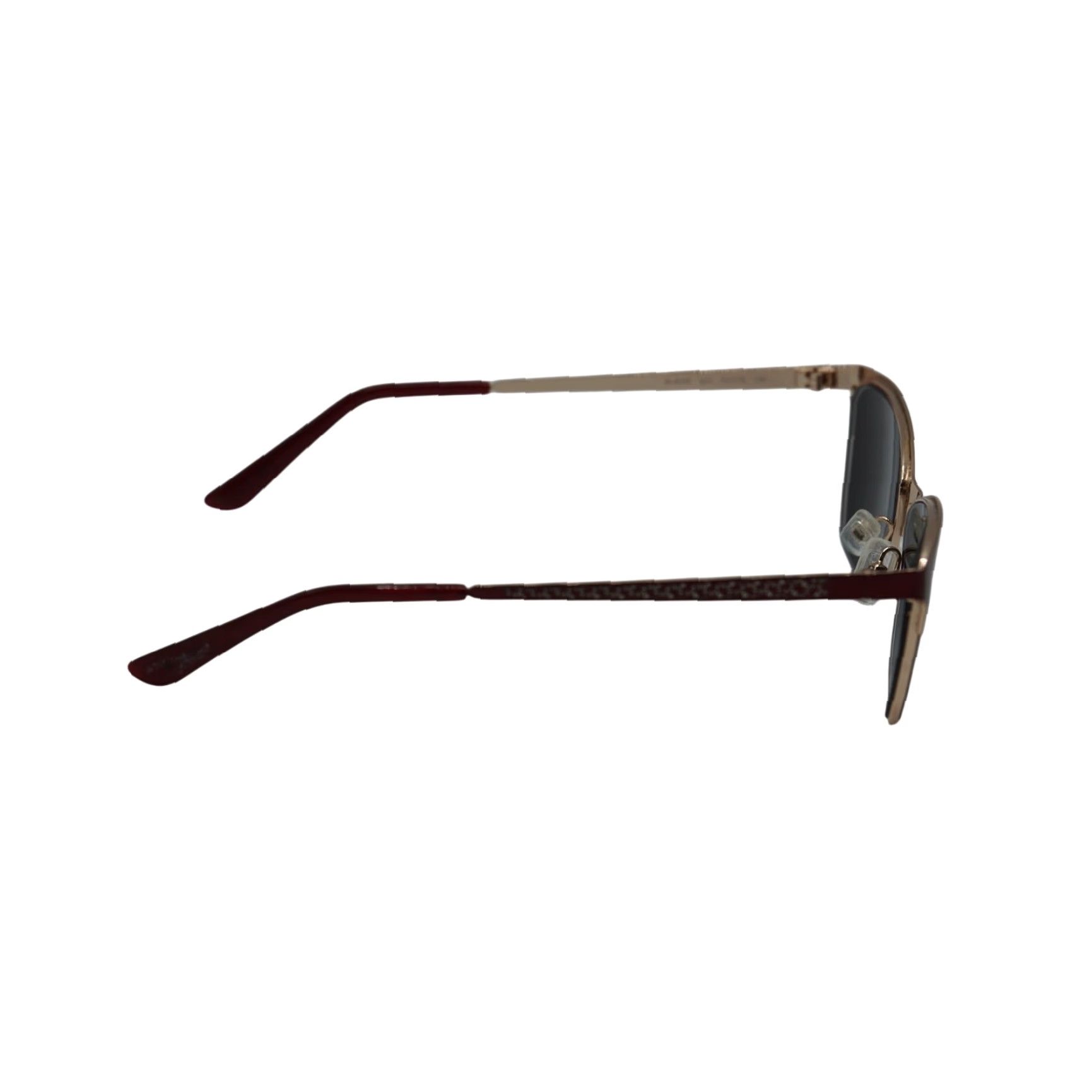 Vintage Marchon NYC Sunglasses M-4009 601 Matte Bordeaux Gold Cat Eye 53-16-140 Size ONE SIZE - 5 Thumbnail