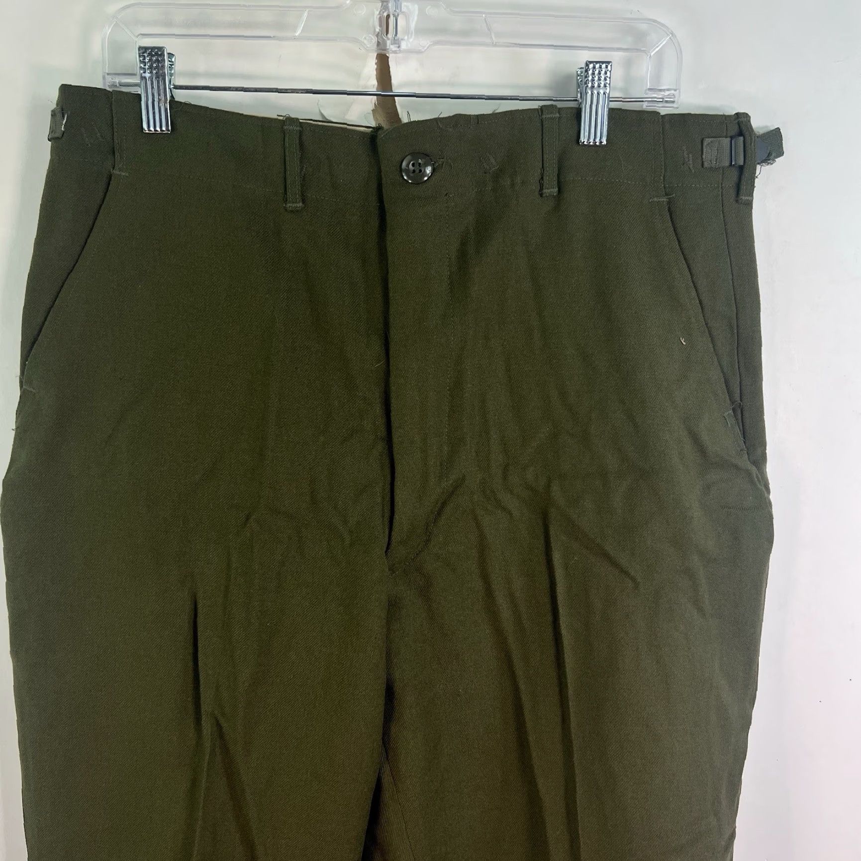 Vintage Vtg 1953 Wool M-1951 US Military Field Trouser Pants Mens MK Short 34x28.5 Green Size US 31 - 2 Thumbnail