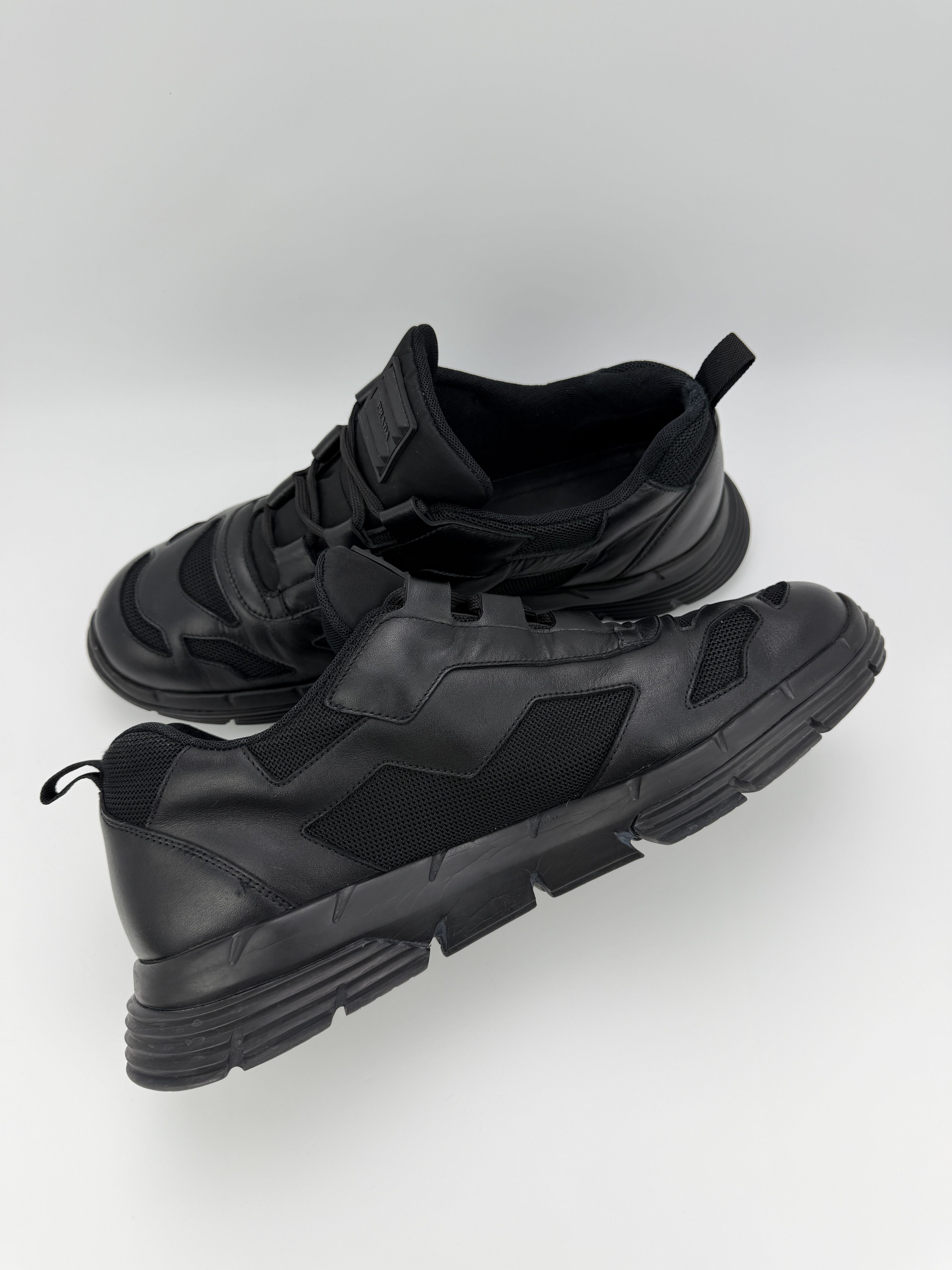 Prada Prada Geometric Pattern Chunky Leather Sneakers Size US 12 / EU 45 - 5 Thumbnail