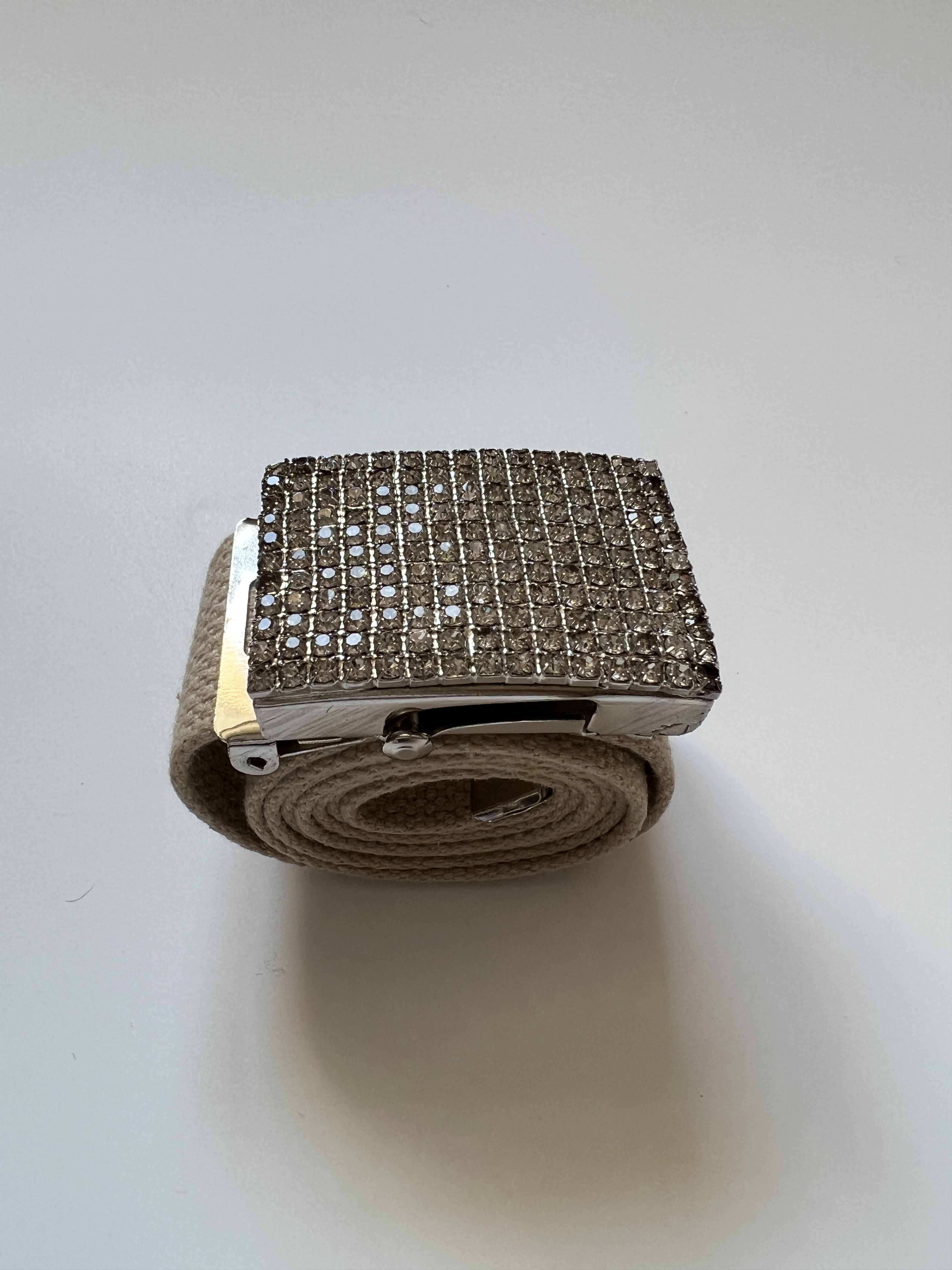 Vintage Y2K Rhinestones Buckle Cotton Belt BB Style Size ONE SIZE - 10 Thumbnail