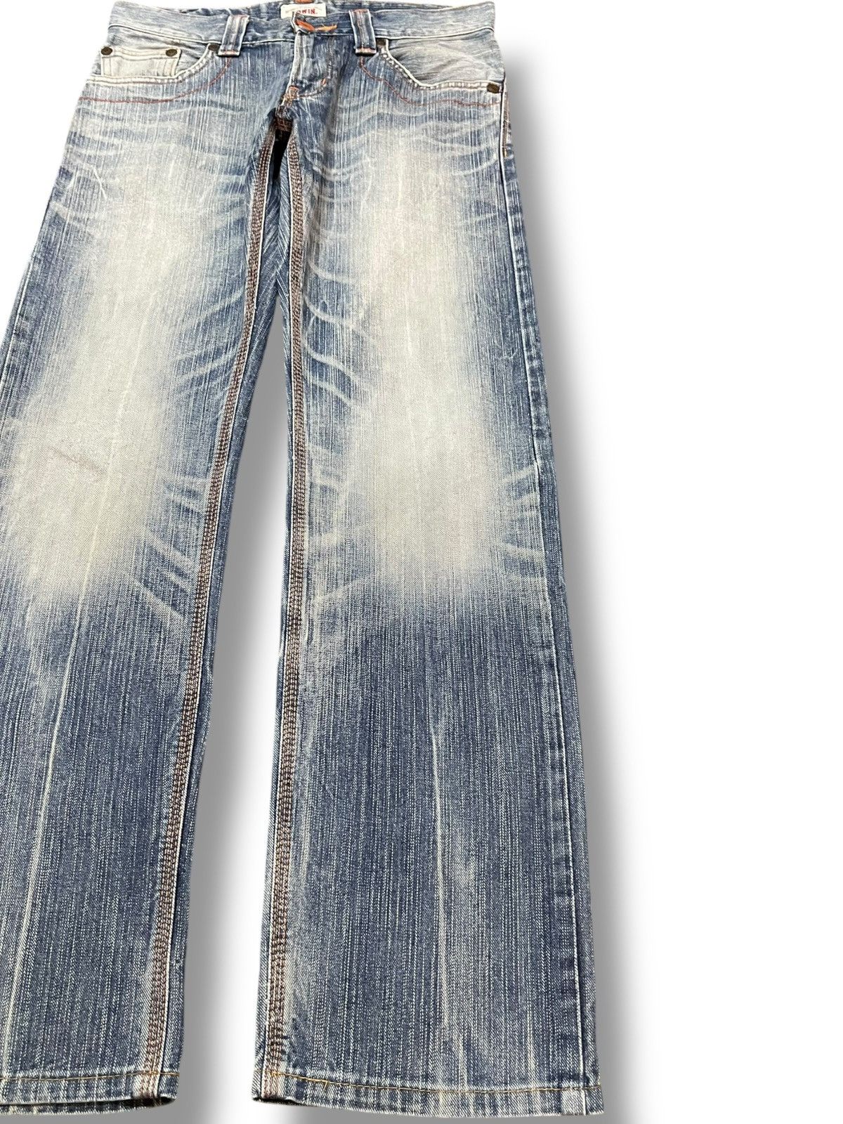 Edwin Vintage Edwin Exclusive Vintage Whiskers Faded Denim Size US 30 / EU 46 - 4 Thumbnail