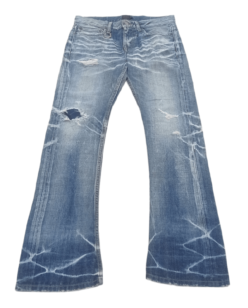 If Six Was Nine × Japanese Brand Japanese Brand Jackrose Seditionaries Rusty Flare Jeans Size US 29 - 2 Thumbnail