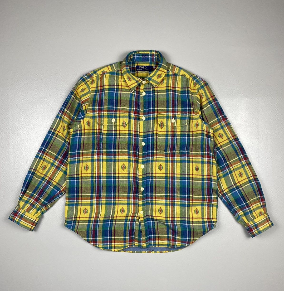 Polo Ralph Lauren Polo Ralph Lauren Men’s Aztec Print Flannel Shirt Size US L / EU 52-54 / 3 - 2 Thumbnail