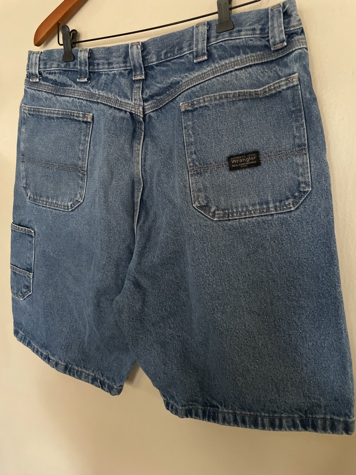 Vintage × Wrangler Wrangler Utility Jean Shorts Men’s Size 38 JORTS Blue Denim Size US 38 / EU 54 - 6 Thumbnail