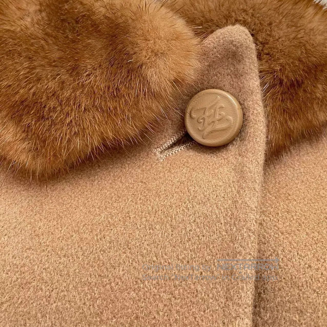 Fendi fendi cashmere coat with mink fur trim. Size US S / EU 44-46 / 1 - 5 Thumbnail