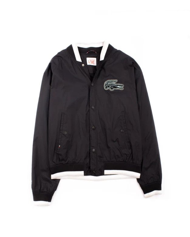 Lacoste Lacoste L!VE Black Nylon Varsity Jacket Size L Size US L / EU 52-54 / 3 - 1 Thumbnail
