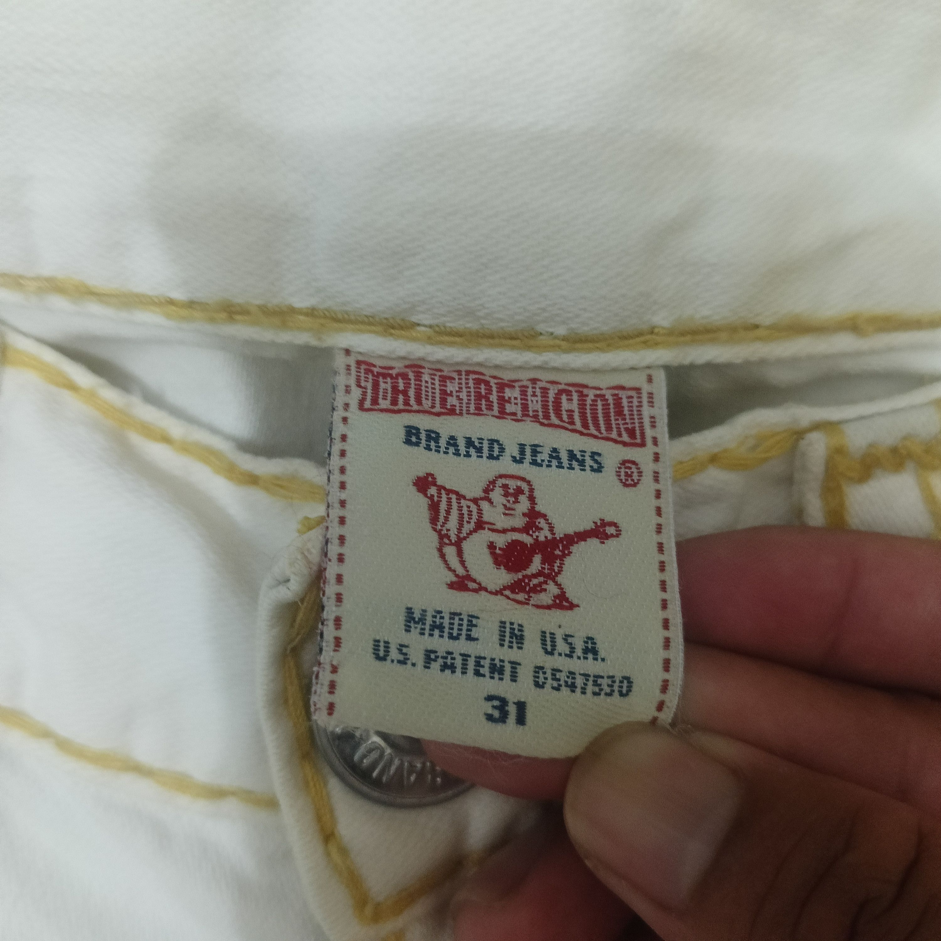 True Religion Rare!!! True Religion Row Seat Flared Yellow Gold Stitch Size US 32 / EU 48 - 10 Thumbnail
