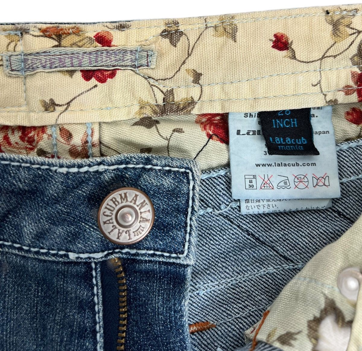 Japanese Brand Vintage Lalacub Mania Japan “73ees” Racing Jeans Size 28" / US 6 / IT 42 - 5 Thumbnail