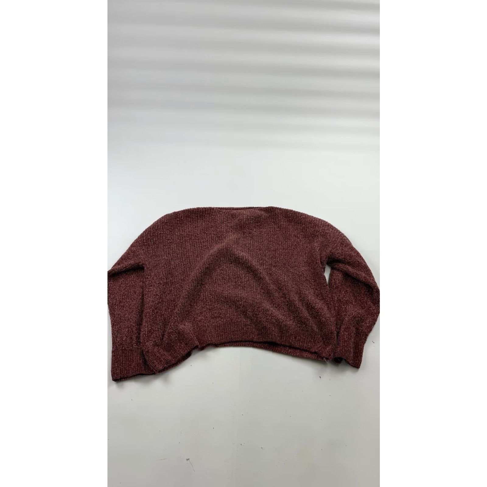 Lulus Lulus Sweater Ladies Large Mauve Chenille Ribbed Crewneck Pullover Side Slit Knit Polyester Crew Neck Long Sleeve Women’s Pullover Size L / US 10 / IT 46 - 5 Thumbnail