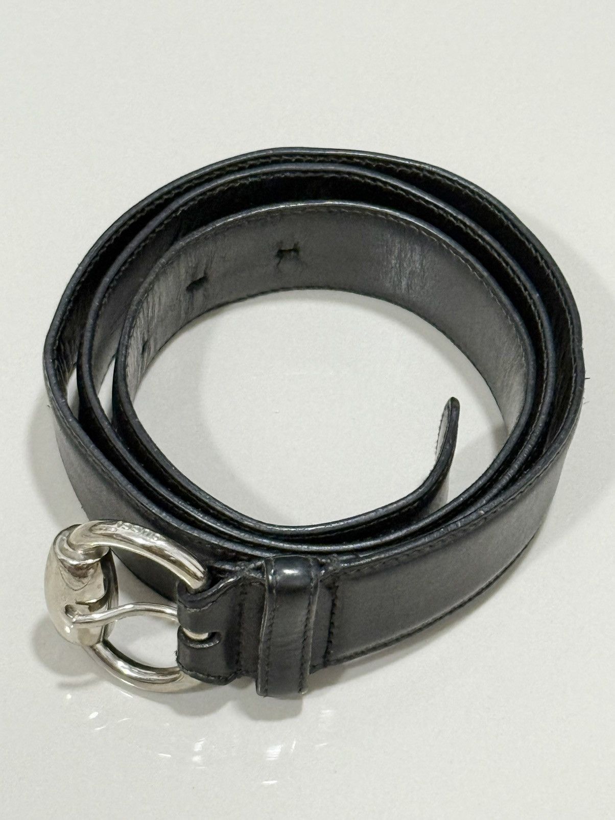 Gucci Gucci Black Leather Belt Size ONE SIZE - 2 Thumbnail