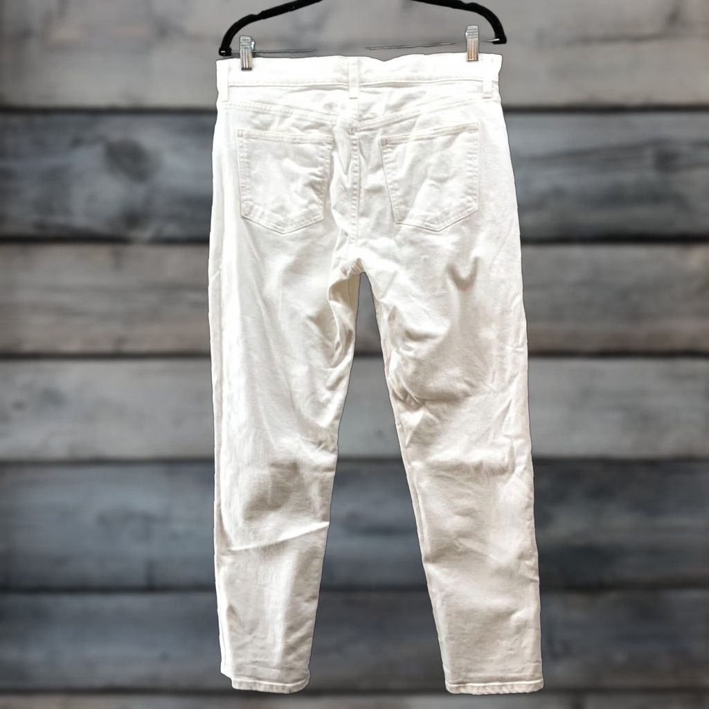 Gap Gap Girlfriend Mid Rise Jeans Womens 8 29 White Stretch Size 30" / US 8 / IT 44 - 1 Thumbnail