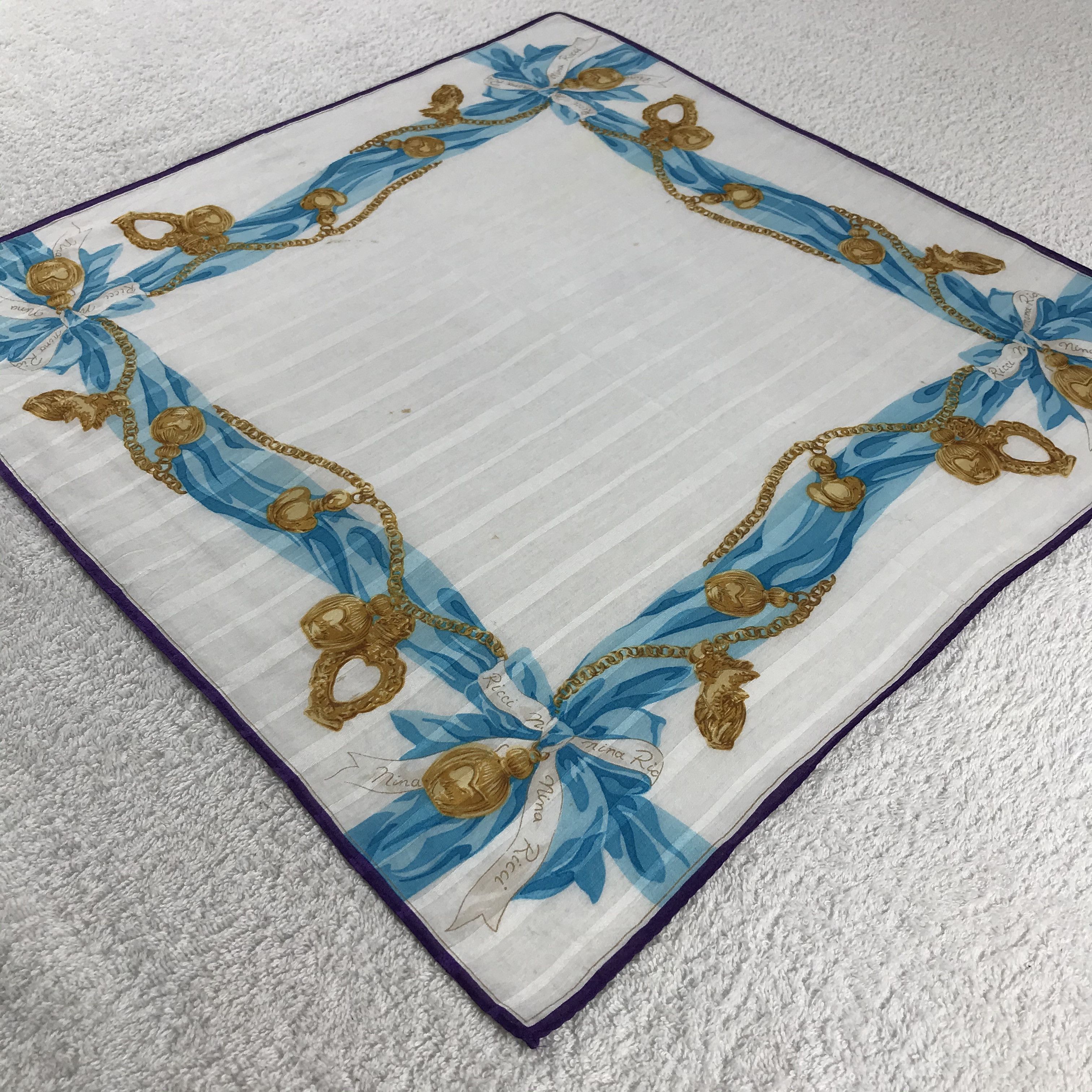 Nina Ricci × Vintage Nina Ricci Bandana / Handkerchief / Neckerchief - S070 Size ONE SIZE - 2 Thumbnail