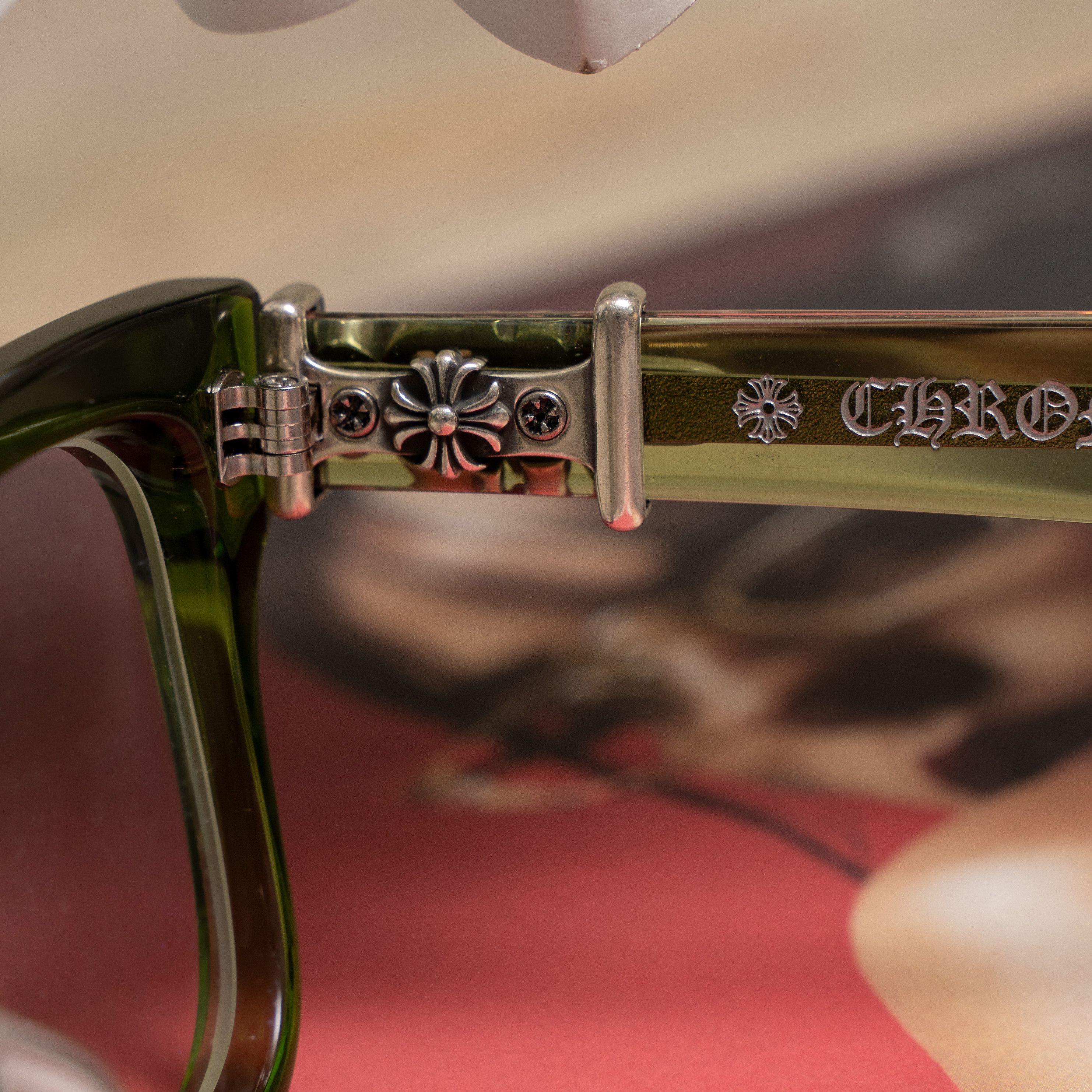 Chrome Hearts Chrome Hearts VAGILLIONAIRE II Dark Olive Glasses Size ONE SIZE - 4 Thumbnail