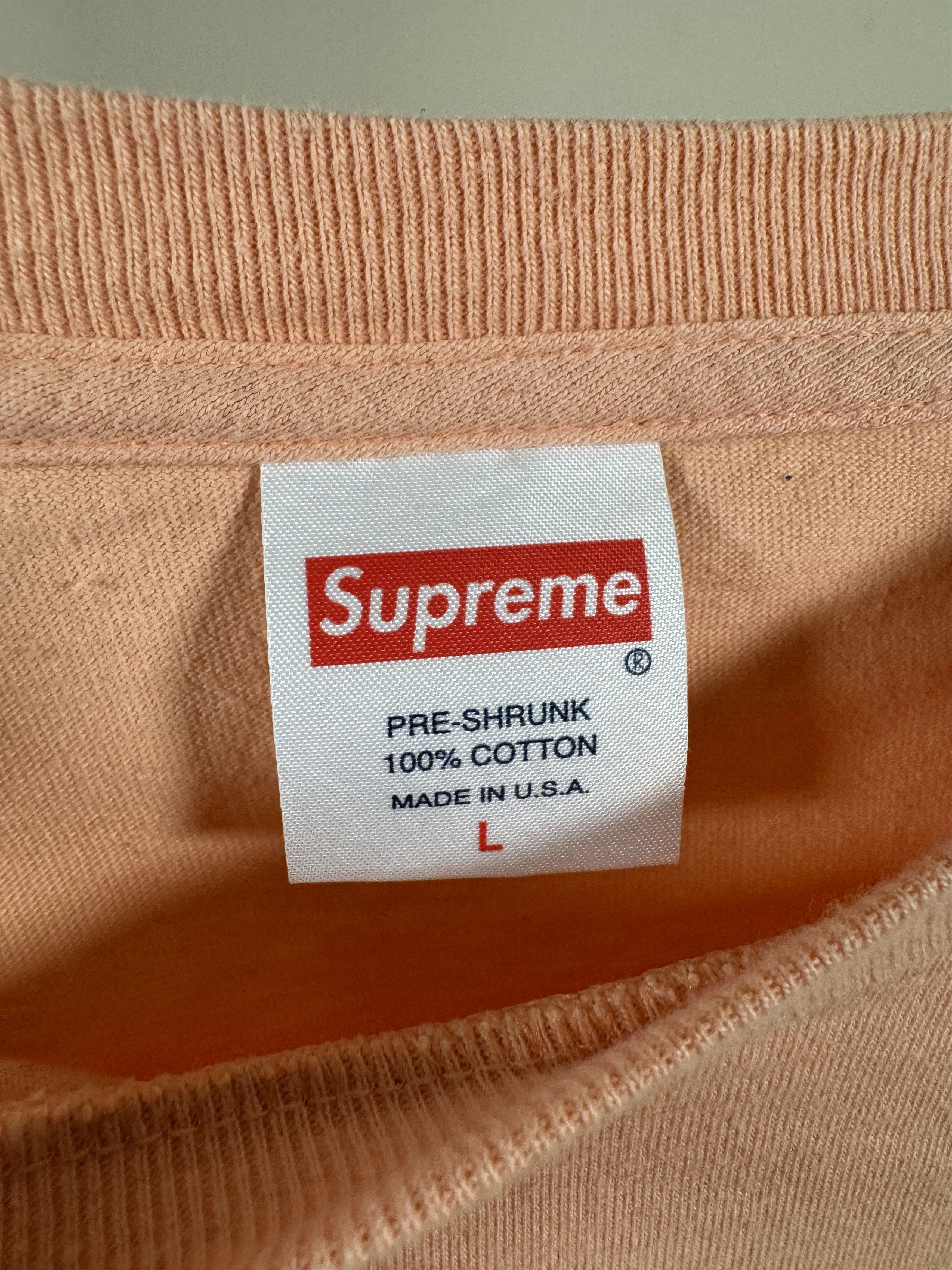 Supreme Supreme Beach Tee Peach Size US L / EU 52-54 / 3 - 4 Thumbnail