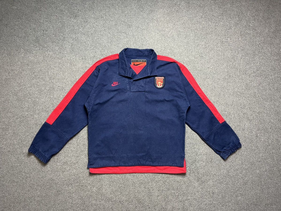 Nike Vintage 90's Nike Arsenal Football Gunners Jacket Size XL Size US XL / EU 56 / 4 - 1 Thumbnail