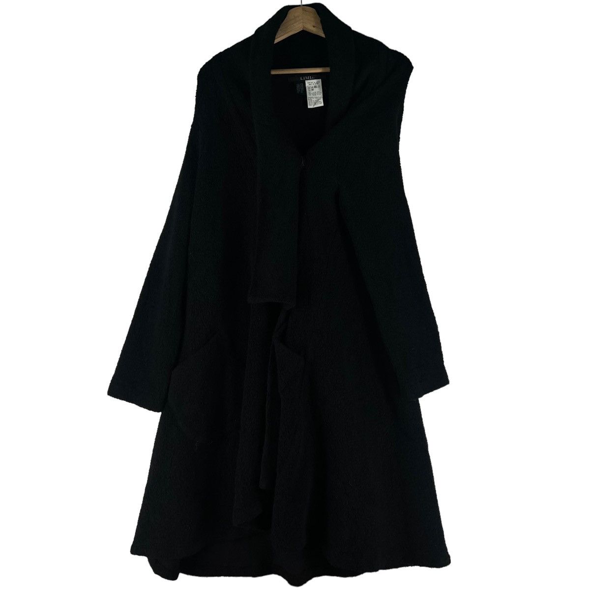 Limi Feu 🔥RICH BLACK - RUNWAY WOOL LONG JACKET OVERSIZED Size US S / EU 44-46 / 1 - 2 Thumbnail