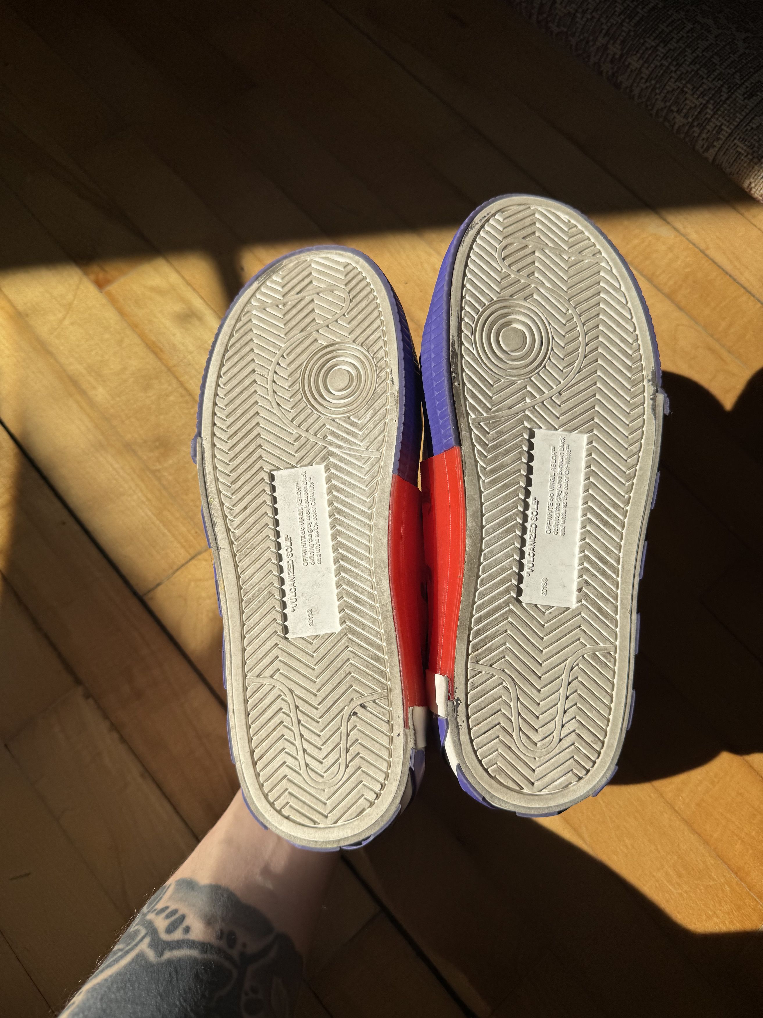 Off-White Off- White Violet Vulcanized Sneakers Size US 8 / IT 38 - 8 Thumbnail