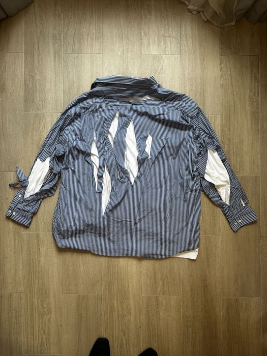 Balenciaga Balenciaga Destroyed Shirt Hybrid Tee Shirt | Grailed