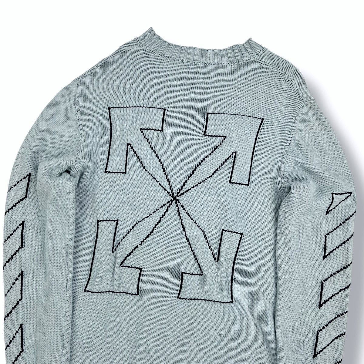 Off-White Arrows Dusty Blue Sweater